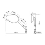 Lampa Trident, coppia specchi retrovisori 91635