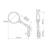 Lampa Bico+, Rückspiegel mit Lenkerhalterung 91638