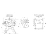 Lampa Aero-X Evo 1, portatarga Italia con altezza ed inclinazione regolabili 91641