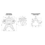 Lampa Aero-X Evo 6, portamatrículas italiano con altura e inclinación regulables 91646