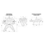 Lampa Aero-X Evo 7, portatarga Italia con altezza ed inclinazione regolabili 91647