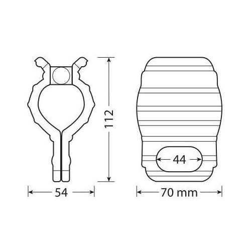 Abrazaderas para manillar de motocicleta con lámpara para tensar correas, 2 piezas 91648