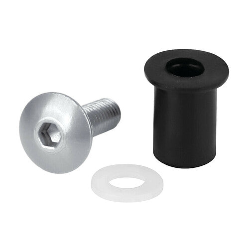 Lampa Screen Fit-Kits, Gummimuttern-Set mit Schrauben und Unterlegscheiben (5 MA) - 10 Stück - Silber 91650