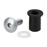 Lampa Screen Fit-Kits, Gummimuttern-Set mit Schrauben und Unterlegscheiben (5 MA) - 10 Stück - Silber 91650