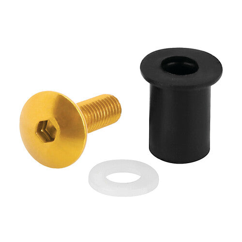 Kits de ajuste de pantalla Lampa, kit de tuercas de goma con tornillos y arandelas (5 MA) - 10 piezas - Dorado 91652