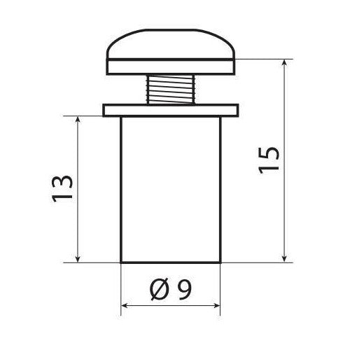 Kits de ajuste de pantalla Lampa, kit de tuercas de goma con tornillos y arandelas (5 MA) - 10 piezas - Dorado 91652