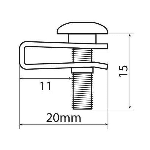 Kits de fijación de clips para carenado Lampa Clip Fit-Kits (5 MA) - 10 piezas - Dorado 91657