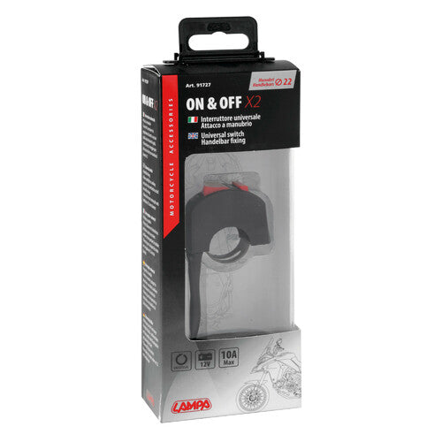 Lámpara de encendido y apagado X2, interruptor universal - 12 V - 10 A máx. 91727