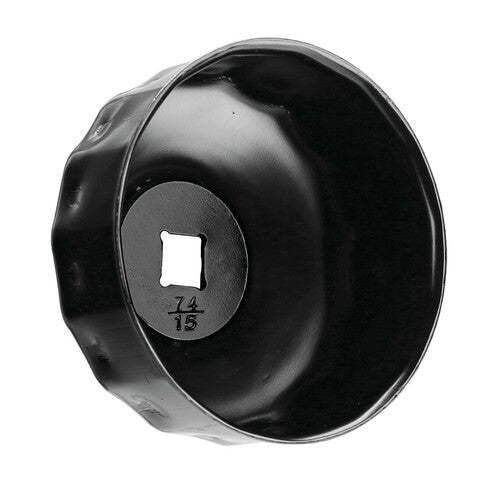 Llave de vaso para filtro de aceite de lámpara de 74 mm con 15 lados 91745