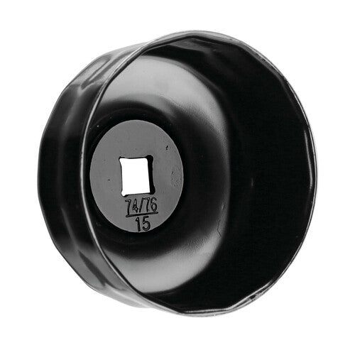 Llave de vaso para filtro de aceite de lámpara para filtro de 74-76 mm con 15 lados 91746
