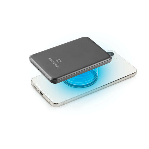 Optiline Mag Power 5000, cargador portátil compatible con Optiline Mag Case y tecnología MagSafe