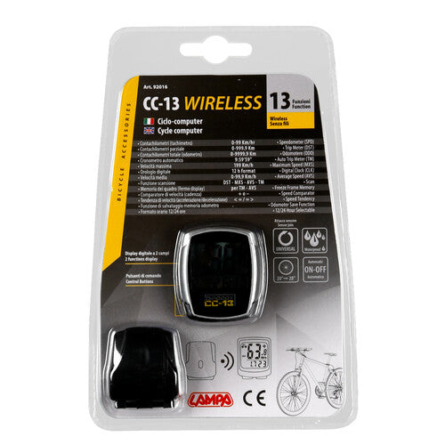 CC-13 Bike Computer, 13-Function Cycle Computer - Wireless