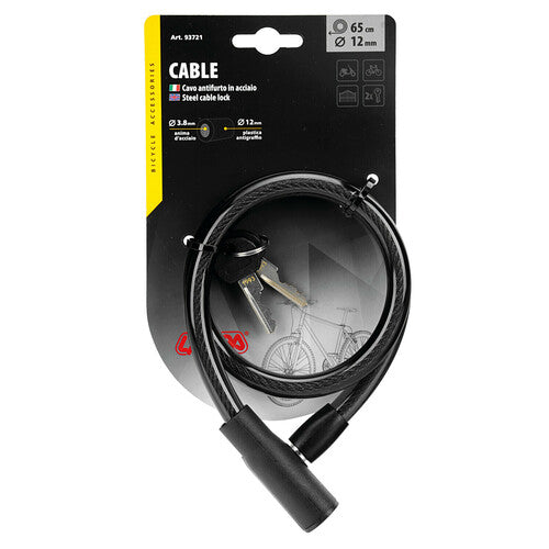 12 mm Stahl-Diebstahlsicherungskabellampe – 65 cm