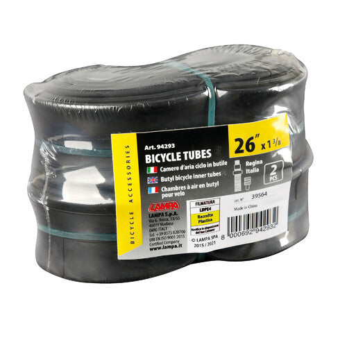 Lampa Camere aria in butile, 2 pz - Valvola Italia - 26 x 1 3/8