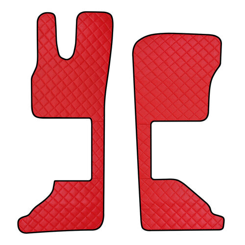 Par de alfombrillas Skeentex - Rojas - compatibles con asiento neumático de pasajero Daf XG (06/21>) - Asiento neumático de pasajero Daf XG+ (06/21>) 95912