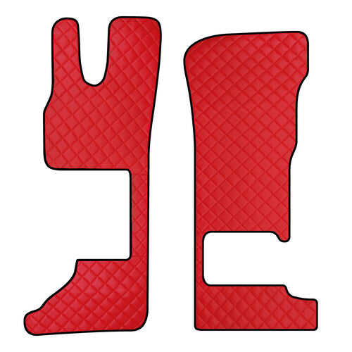 Par de alfombrillas Skeentex - Rojas - compatibles con asiento de pasajero plegable Daf XG (06/21>) - Asiento de pasajero plegable Daf XG+ (06/21>) 95916