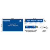 Juego de cortinas de microfibra para cabina inteligente Lampa Premiere para camión - Rojo 96006