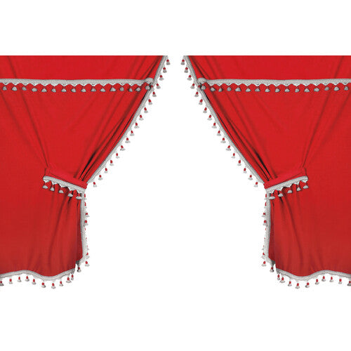 Juego de cortinas de microfibra para cabina inteligente Lampa Premiere para camión - Rojo 96006