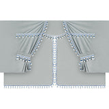 Lampa Luxury Pro-Cabin, set tende in poliestere per camion - Argento/Blu 96038