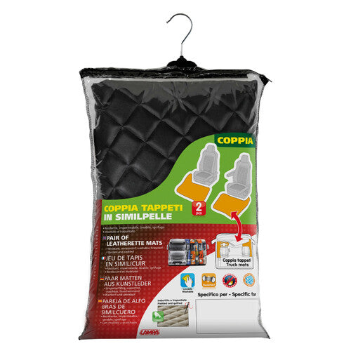 Tappettini Nero Actros MP4 09/11>09/19 cab.lar. sedile pass.piegh.