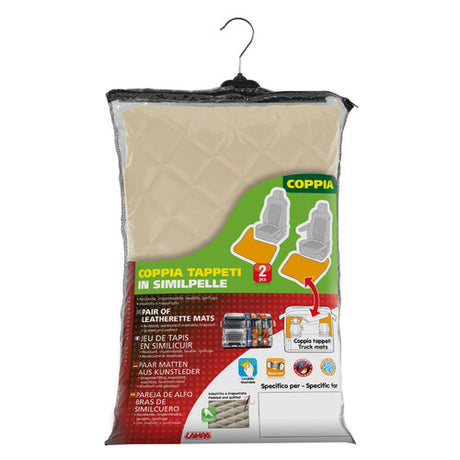 Cremefarbene Fußmatten Actros MP4 09/11&gt;09/19 Cabriolet, Klappsitz