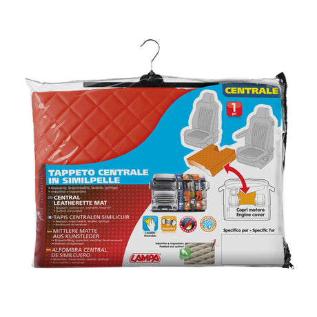 Red central mat Volvo FH 3 Series 08/02&gt;08/12 auto without central storage space