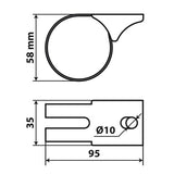 Pilot S2, soporte de faro de acero inoxidable