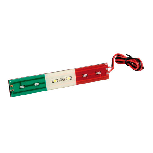 Luminous Italian Flag Lamp with 6 LEDs, 24V