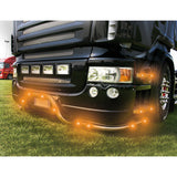 Lampa Luce ingombro a 3 Led, montaggio ad incasso, 12/24V - Arancio 97006