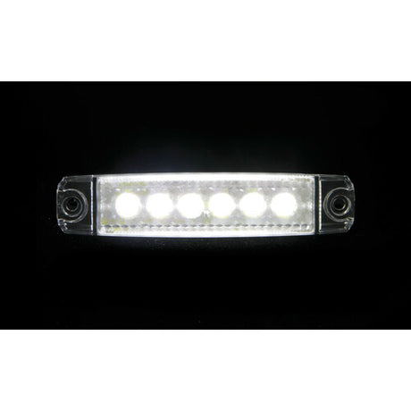 6 LED Surface Mount Clearance Light, 12/24V - White