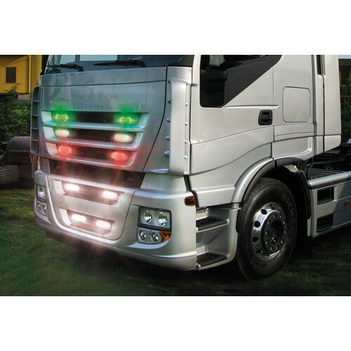 Lampa Luce ingombro a 6 Led, montaggio in superficie,12/24V - Verde 97010