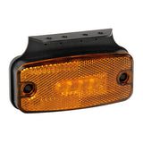Clearance light with reflector and bracket, 10/30V - 4 LEDs - Orange