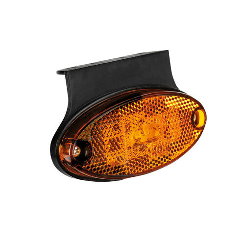 Lampa Luce ingombro con catarifrangente e staffa - 3 Led - 12/24V - Arancio 97027