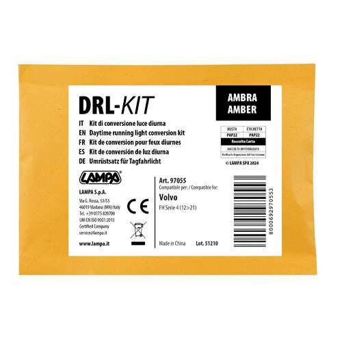 Lampa DRL-KIT, Kit di conversione luce diurna - Ambra - compatibile per Volvo FH Serie 4 (09/12>05/21) 97055
