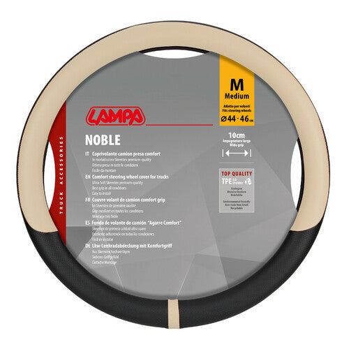 Lampa Noble, Skeentex Lenkradbezug - M - 44/46 cm - Beige 97083