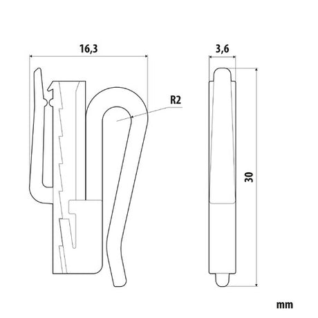 Lampa Ganci per tende - G-10 - 25 pz