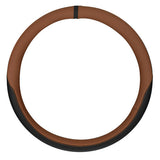 Funda de volante Lampa Club de piel auténtica y skeentex - M - 44/46 cm - Marrón 97167