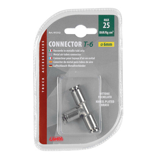 T-3 Lamp, Metal Fitting, for Air Pipes - 6 mm