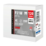 Pilot 24/28V Led Series - 8 SMD x 1 chip - (P21W) - BA15s - 20 pz - Scatola - Bianco - Doppia polarità
