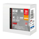 Pilot 24/28V LED-Serie – 6 SMD x 1 Chip – (R5W) – BA15s – 20 Stück – Box – Orange – Doppelpolarität