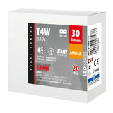 Pilot 24/28V Led Series - 5 SMD x 1 chip - (T4W) - BA9s - 20 pz - Scatola - Arancio - Doppia polarità