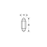 Pilot 9/32V Led Series 2 SMD x 1 chip - 12x36 mm - SV8,5-8 - 20 pz - Scatola - Bianco - Doppia polarità - Resistenza incorporata