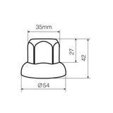 Lampa American, Juego de 500 tapas para tornillos de cabeza plana de acero inoxidable - 32 mm - Cromo 97672