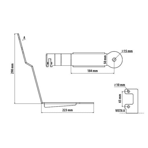 Staffa per antenna CB Mercedes Actros MP4 (09/11>09/19) Mercedes MP5 (10/19>)