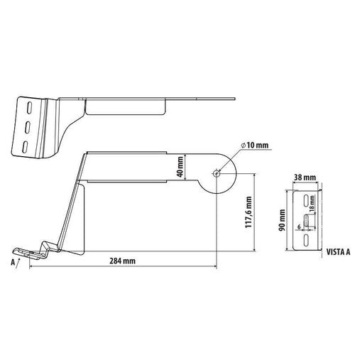 Lampa Staffa per antenna CB - Daf XF 105 (02/04>12/14) - Daf XF 106 (10/12>)