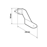 CB antenna bracket, short version Iveco Stralis 08/02&gt;12/12