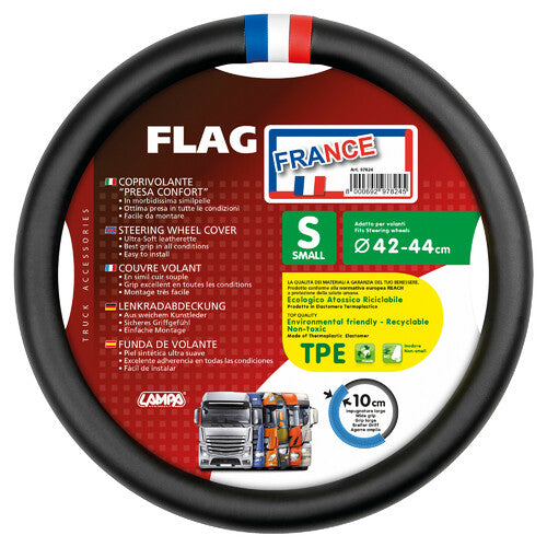 Lampa Flag France, Skeentex Steering Wheel Cover - S - 42/44 cm