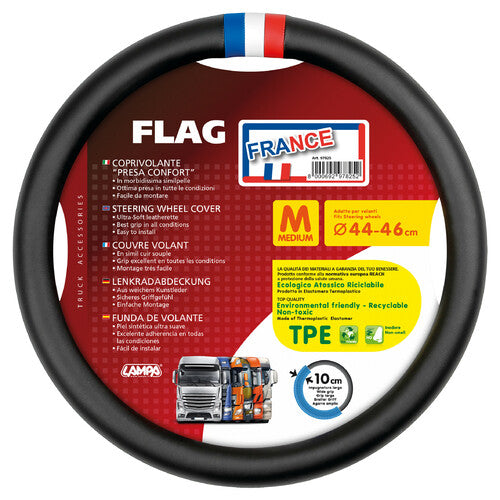 Lampa Flag France, Skeentex Lenkradbezug - M - 44/46 cm 97825