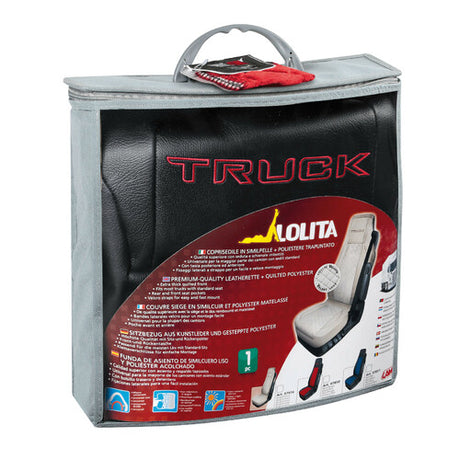 Lampa Lolita, coprisedile in Skeentex e poliestere - Nero/Rosso