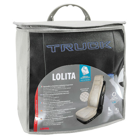 Lolita Lamp, Skeentex and Polyester Seat Cover - Black/Blue